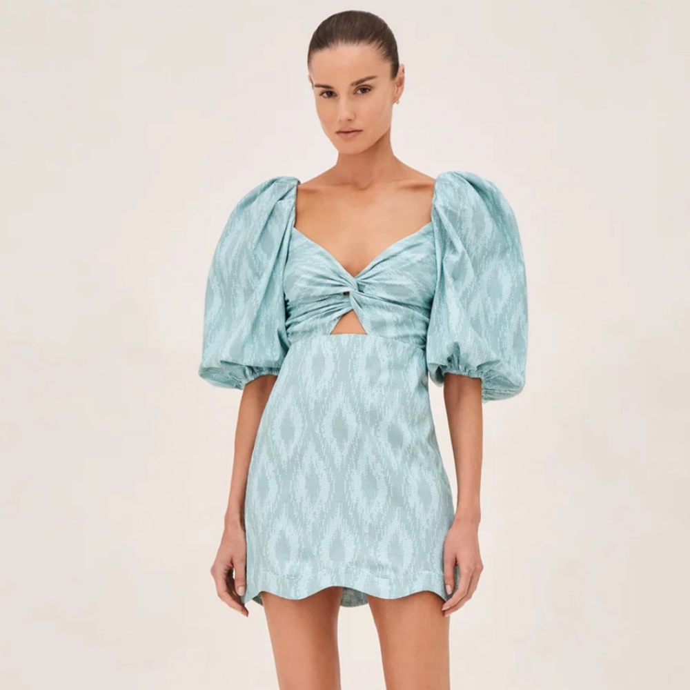 Alexis like new worn 2 hours blue scallop hem dress
